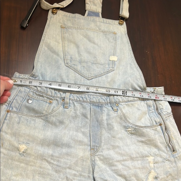 G-STAR RAW Arc Boyfriend Short Denim Distressed Shorts Overalls Women Size M - Picture 3 of 16